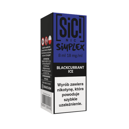 Liquid SIC! NIC 8ml - Blackcurrant Ice 18mg -zdjęcie numer 1