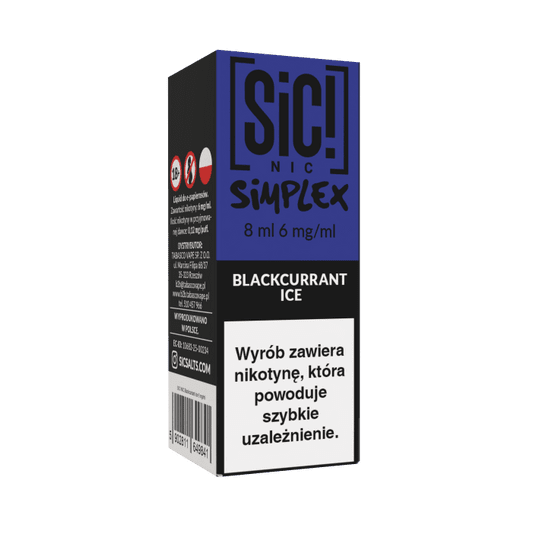 Liquid SIC! NIC 8ml - Blackcurrant Ice 6mg -zdjęcie numer 1