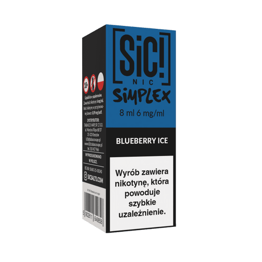 Liquid SIC! NIC 8ml - Blueberry Ice 6mg -zdjęcie numer 1