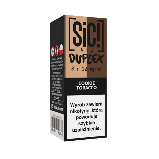 Liquid SIC! NIC 8ml - Cookie Tobacco 12mg -zdjęcie numer 1
