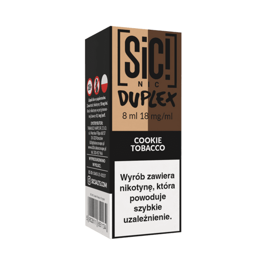 Liquid SIC! NIC 8ml - Cookie Tobacco 18mg -zdjęcie numer 1