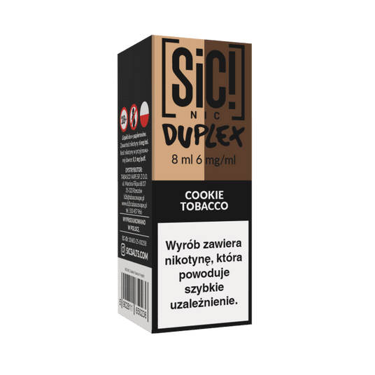 Liquid SIC! NIC 8ml - Cookie Tobacco 6mg -zdjęcie numer 1