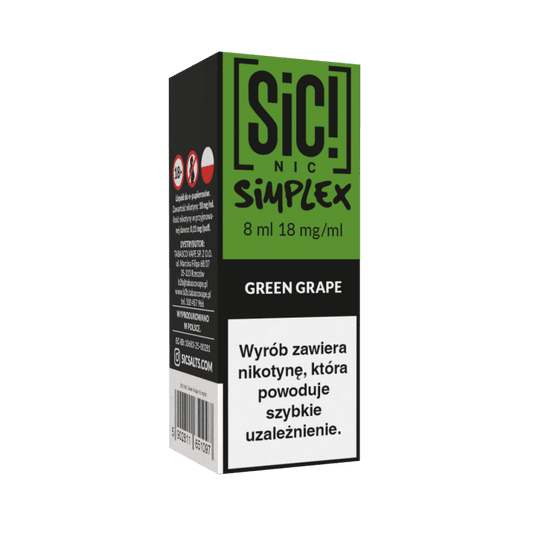 Liquid SIC! NIC 8ml - Green Grape Ice 18mg -zdjęcie numer 1