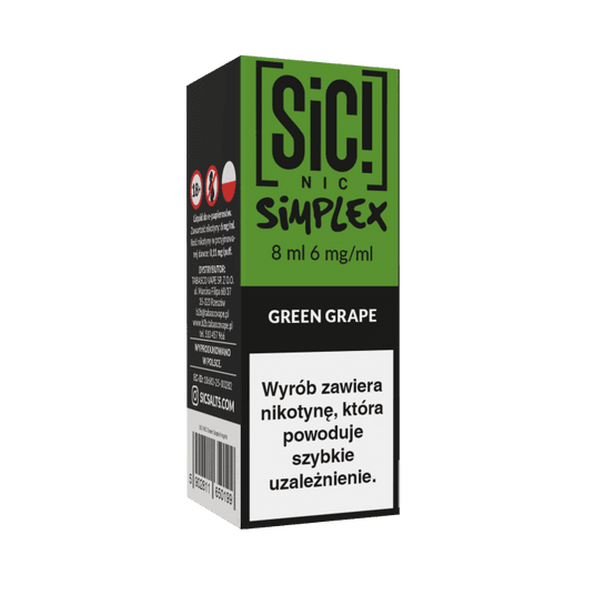 Liquid SIC! NIC 8ml - Green Grape Ice 6mg -zdjęcie numer 1