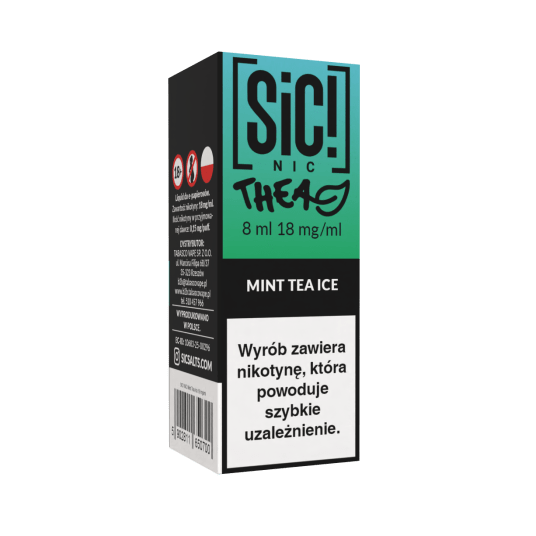 Liquid SIC! NIC 8ml - Mint Tea Ice 18mg -zdjęcie numer 1