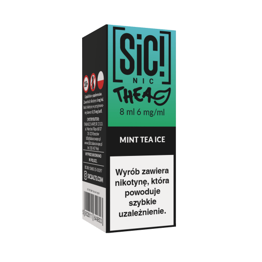 Liquid SIC! NIC 8ml - Mint Tea Ice 6mg -zdjęcie numer 1