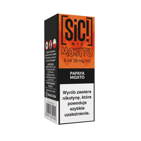 Liquid SIC! NIC 8ml - Papaya Mojito 18mg -zdjęcie numer 1