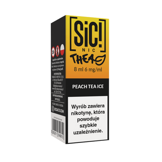 Liquid SIC! NIC 8ml - Peach Tea Ice 6mg -zdjęcie numer 1