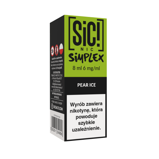 Liquid SIC! NIC 8ml - Pear Ice 6mg -zdjęcie numer 1