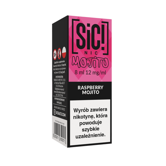 Liquid SIC! NIC 8ml - Raspberry Mojito 12mg -zdjęcie numer 1