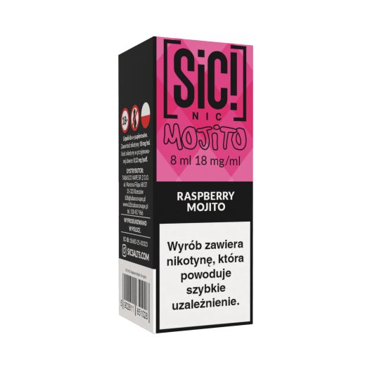Liquid SIC! NIC 8ml - Raspberry Mojito 18mg -zdjęcie numer 1