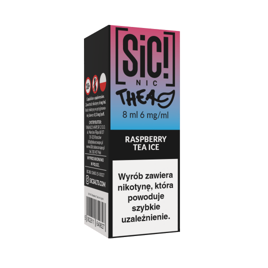 Liquid SIC! NIC 8ml - Raspberry Tea Ice 6mg -zdjęcie numer 1