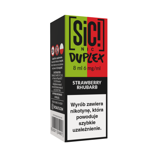 Liquid SIC! NIC 8ml - Strawberry Rhubarb 6mg -zdjęcie numer 1