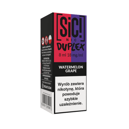 Liquid SIC! NIC 8ml - Watermelon Grape 18mg -zdjęcie numer 1
