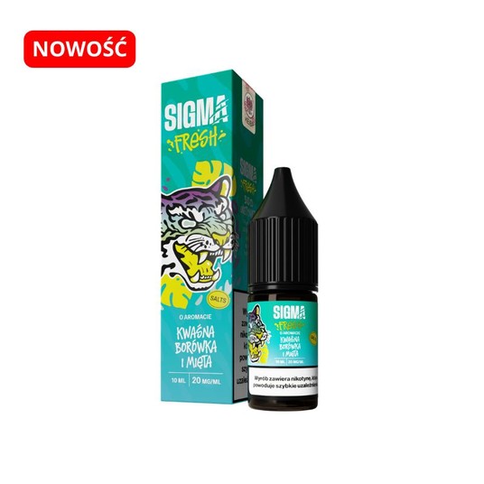 SIGMA FRESH Salts 10ml - Kwaśna Borówka i Mięta 20 -zdjęcie numer 1