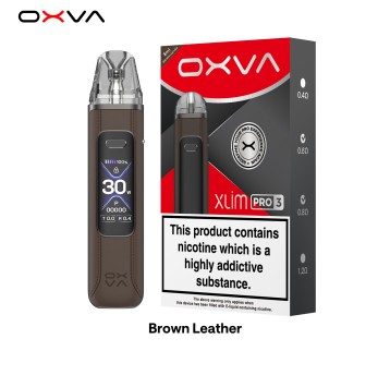 OXVA XLIM Pro 3 Pod Kit brown leather